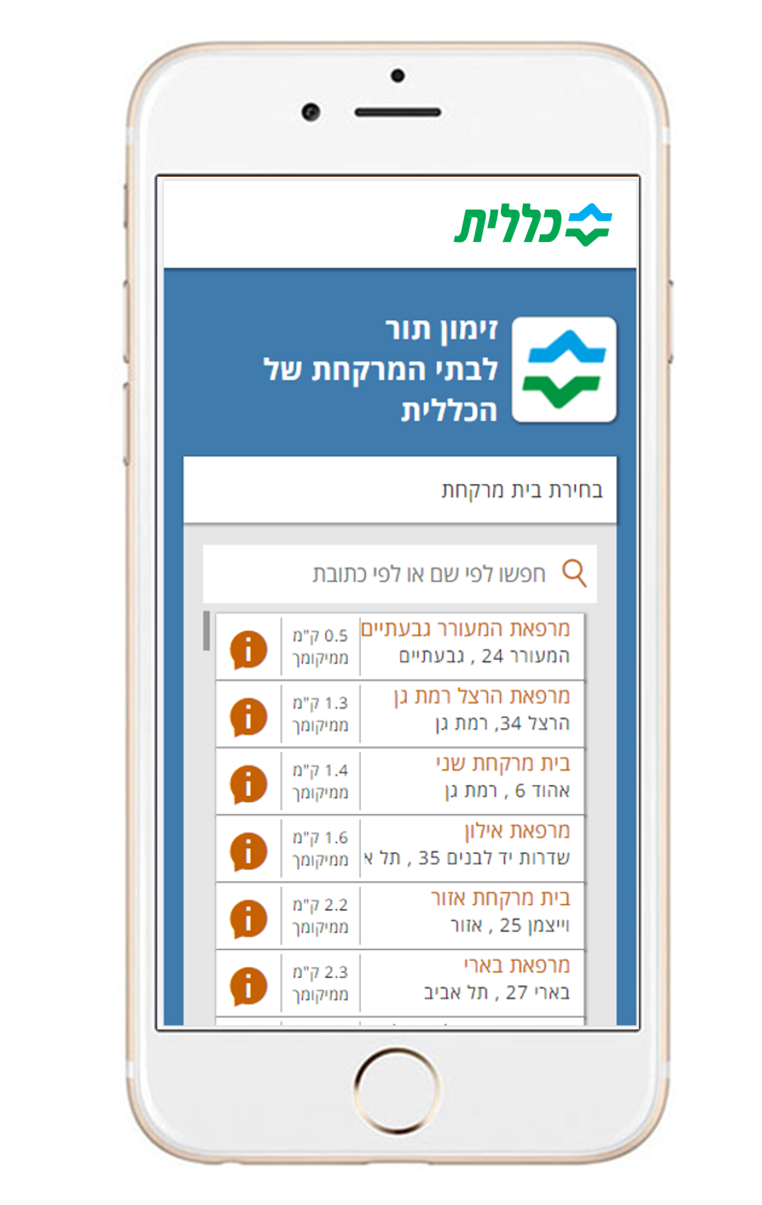 בחירת בית מרקחת בזימון תור לבית מרקחת